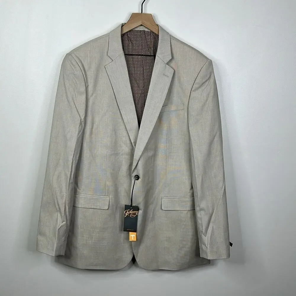 Johnny Bigg Harewood Textured Dune Suit Jacket Big & Tall Men's Size 46L NWT
